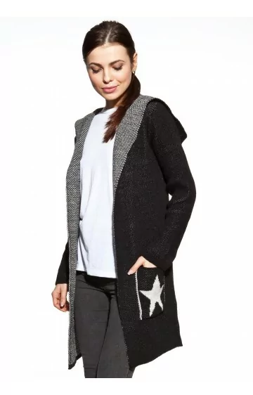 COSMO kapuutsiga kardigan