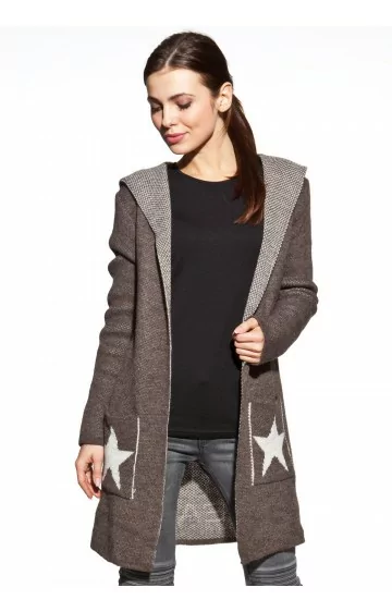 COSMO kapuutsiga kardigan