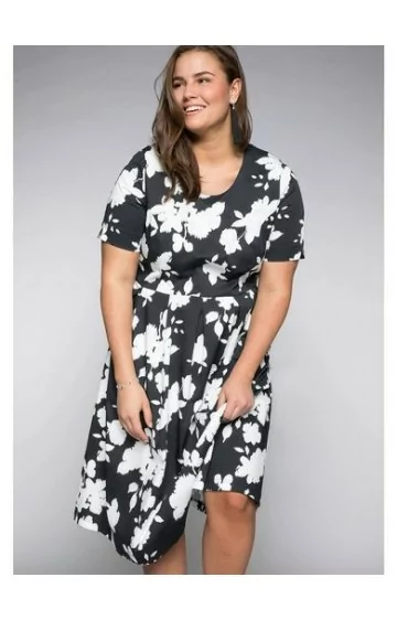 Sheego medvilnės suknelė su kūną formuojančiu apatiniu Sheego - 2