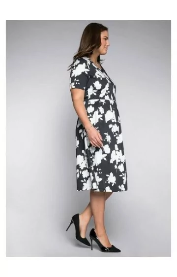 Sheego medvilnės suknelė su kūną formuojančiu apatiniu Sheego - 4