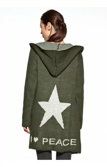 COSMO kapuutsiga kardigan