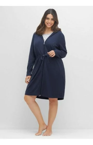 Hubane Sheego hommikumantel pööratava tõmblukuga