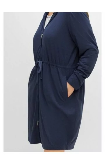 Hubane Sheego hommikumantel pööratava tõmblukuga