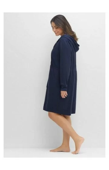 Hubane Sheego hommikumantel pööratava tõmblukuga