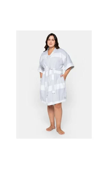 Sheego kimono stiilis seotav hommikumantel Sheego - 1