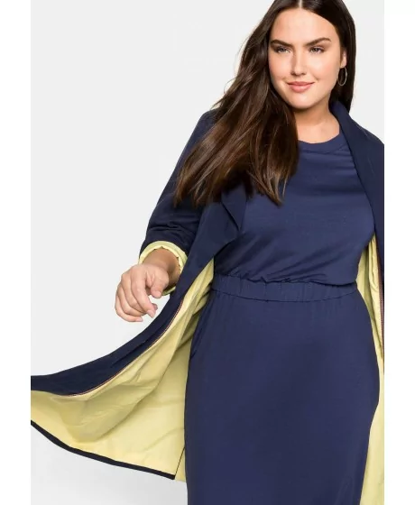 Sheego kontrastse voodriga pikk jakk Sheego - 2