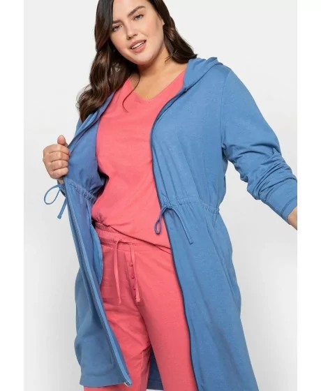 Sheego kapuutsiga froteemantel