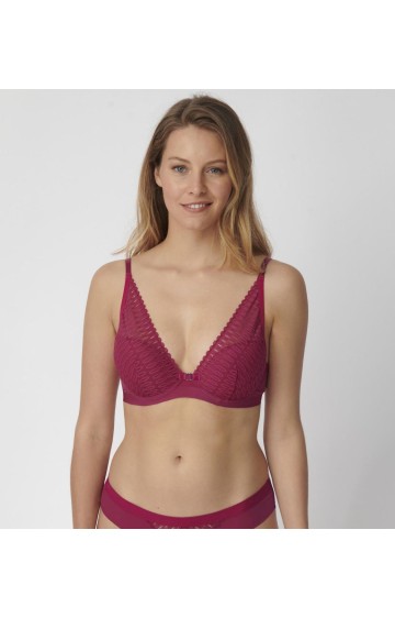 Triumph aura spotlight wp Beha met beugels dames, Cassis Sode, 80C