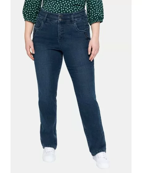 Sirge lõikega kõrge vöökohaga Sheego teksad