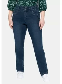 Sirge lõikega kõrge vöökohaga Sheego teksad