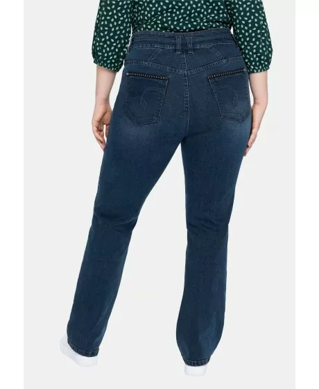 Sirge lõikega kõrge vöökohaga Sheego teksad