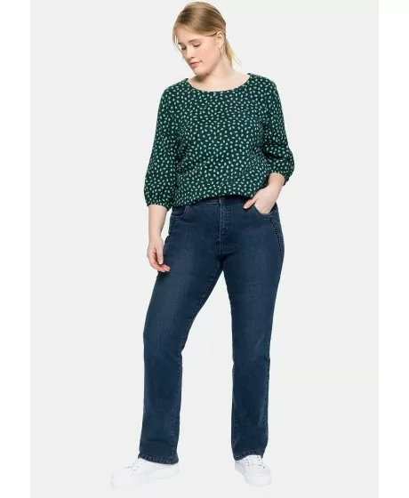 Sirge lõikega kõrge vöökohaga Sheego teksad