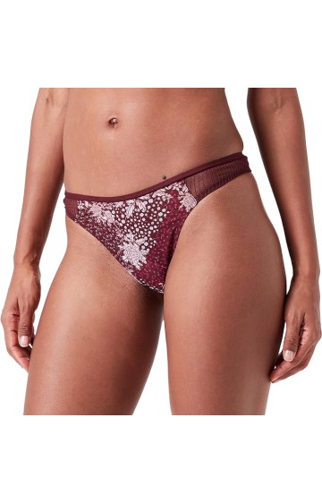 Triumph Slip Intimo Donna Lavish Spotlight - Vita Alta E Tanga In Claret - 3