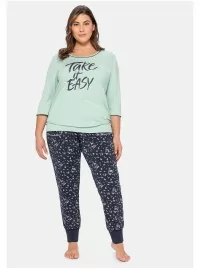 Sheego pidžaama koos kontrastsete värvidega pikkade pükstega