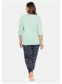 Sheego pidžaama koos kontrastsete värvidega pikkade pükstega