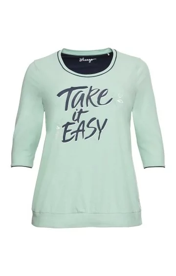 Sheego pidžaama koos kontrastsete värvidega pikkade pükstega