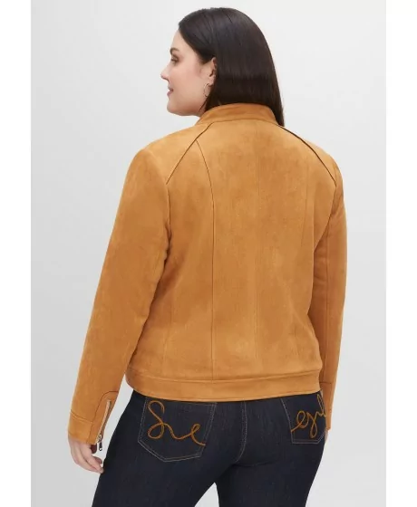 Sheego mokkanaha imitatsiooniga jakk