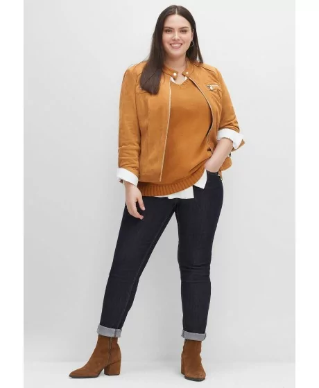 Sheego mokkanaha imitatsiooniga jakk