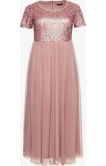 Sheego lühikeste varrukatega õhtukleit