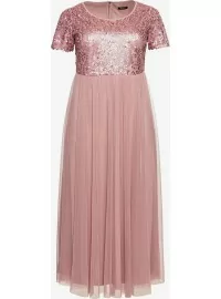 Sheego lühikeste varrukatega õhtukleit