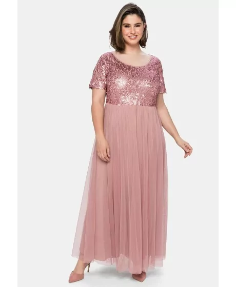 Sheego lühikeste varrukatega õhtukleit