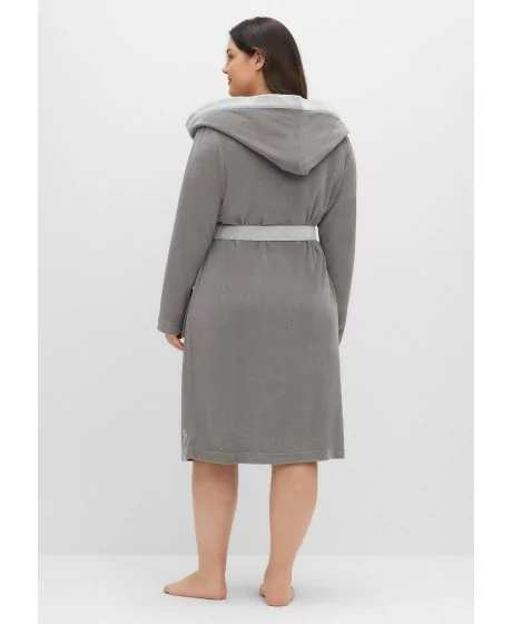 Sheego kapuutsiga froteemantel