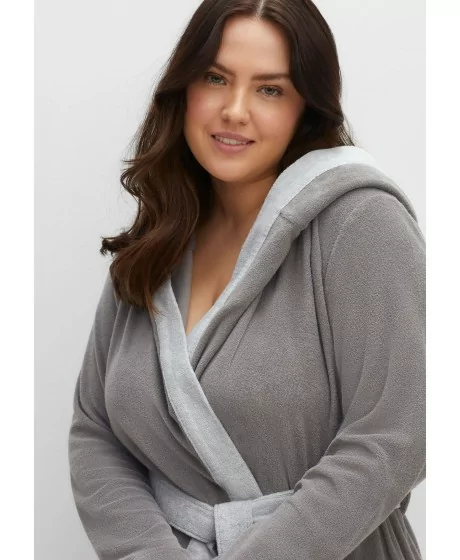 Sheego kapuutsiga froteemantel