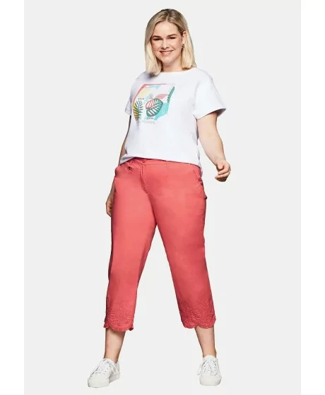 Sheego tikitud otstega capri püksid