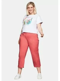 Sheego tikitud otstega capri püksid