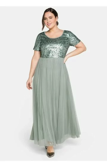 Sheego lühikeste varrukatega õhtukleit