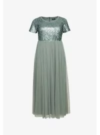 Sheego lühikeste varrukatega õhtukleit