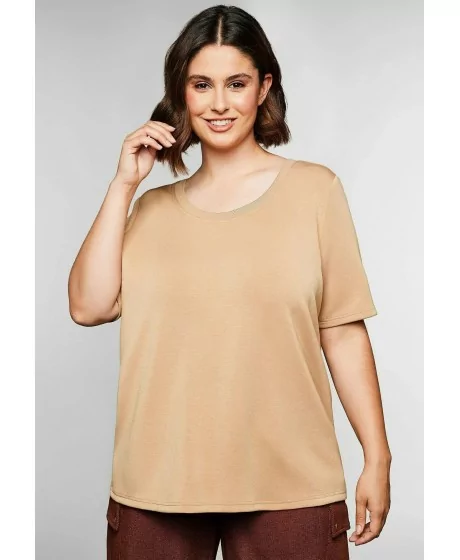 Švelnūs Sheego marškinėliai trumpomis rankovėmis