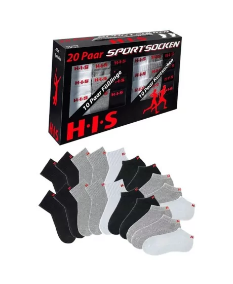 H.I.S sokkide komplekt (20 paari)