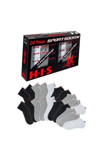 H.I.S sokkide komplekt (20 paari)