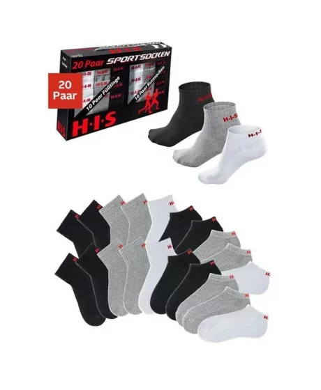 H.I.S sokkide komplekt (20 paari)