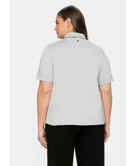 Sheego kõrge kraega trikookangast pluus