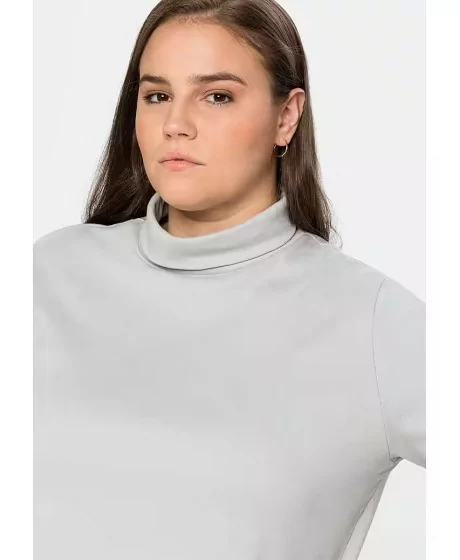 Sheego kõrge kraega trikookangast pluus