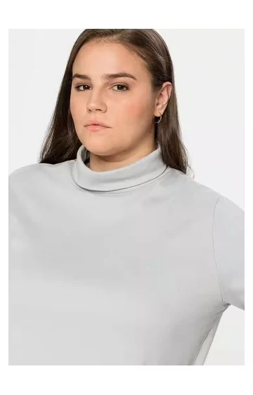Sheego kõrge kraega trikookangast pluus Sheego kõrge kraega trikookangast pluus