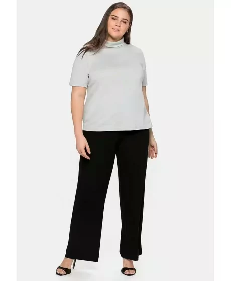 Sheego kõrge kraega trikookangast pluus