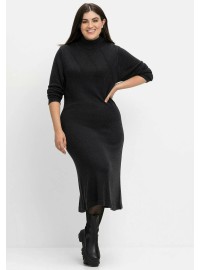 Sheego kootud kleit kašmiirist sirge siluetiga