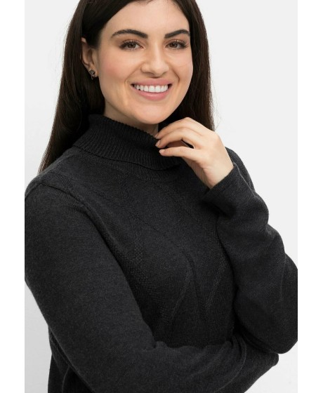 Sheego kootud kleit kašmiirist sirge siluetiga