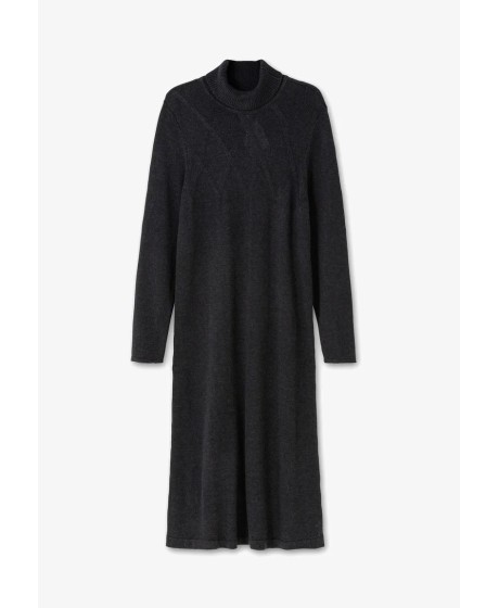 Sheego kootud kleit kašmiirist sirge siluetiga