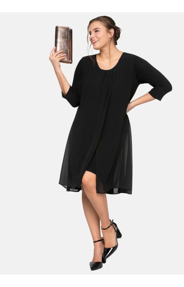 Sheego silmkoeline kleit sifonist pealiskihiga