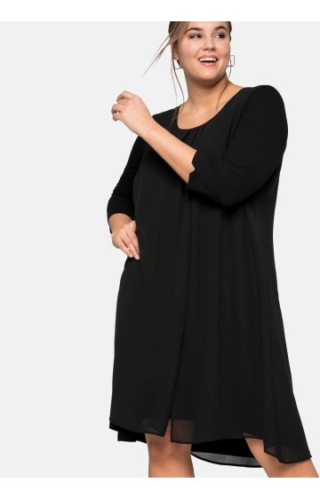 Sheego silmkoeline kleit sifonist pealiskihiga