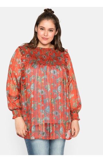 Sheego pikkade varrukatega sifoonist tuunika