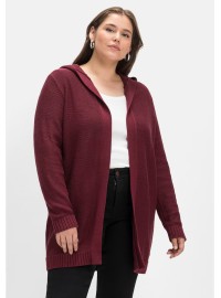 Sheego puuvillane kapuutsiga kardigan