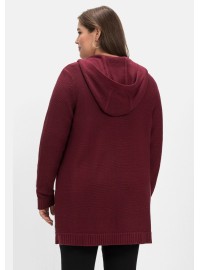 Sheego puuvillane kapuutsiga kardigan