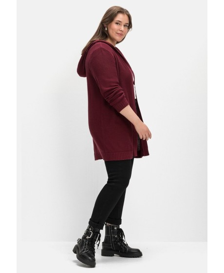 Sheego puuvillane kapuutsiga kardigan