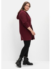 Sheego puuvillane kapuutsiga kardigan