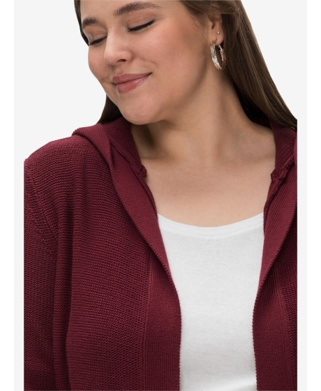 Sheego puuvillane kapuutsiga kardigan